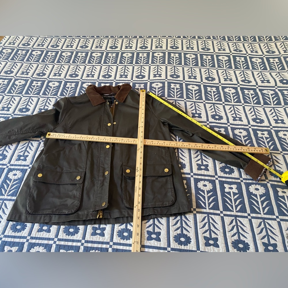 J. Crew Utility/Chore Jacket with Flower Accents, Size LT - Picture 4 of 9